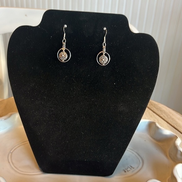 Vintage earrings with inner dangle - Picture 2 of 6